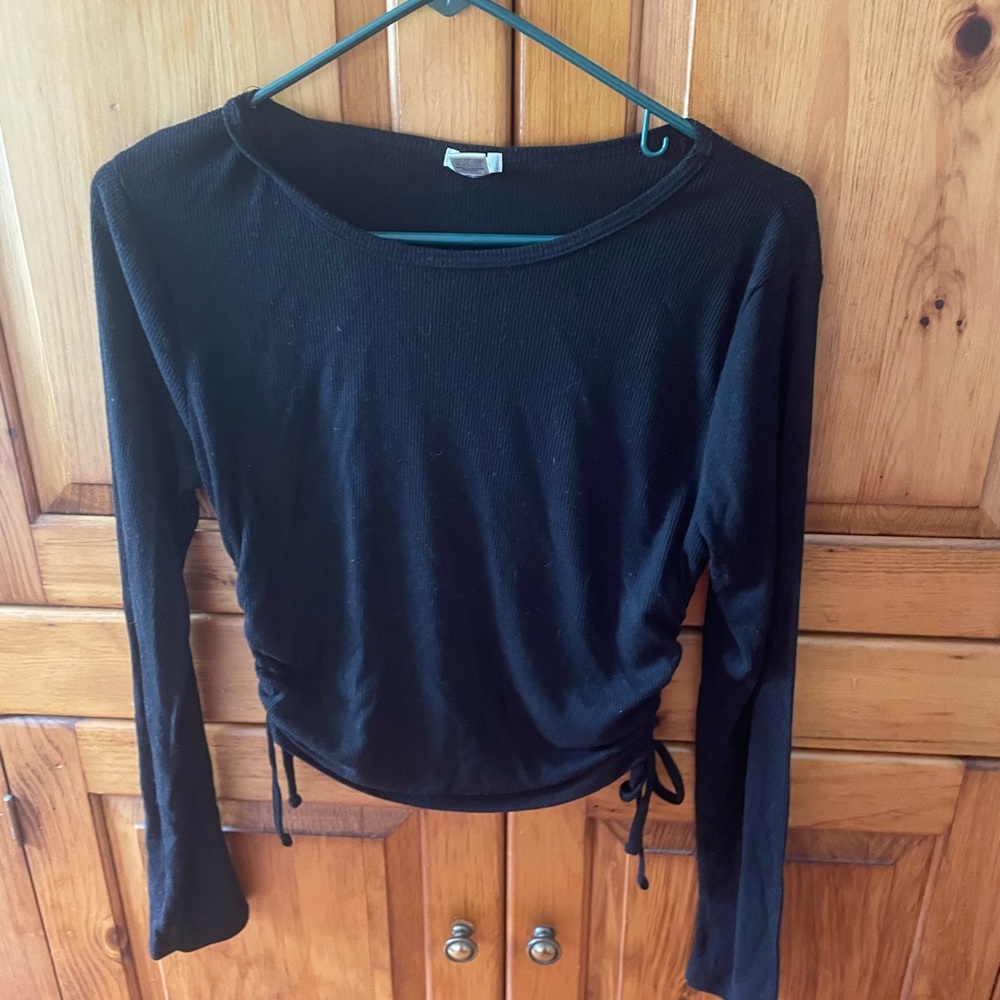 Long sleeve crop winter weight top